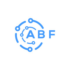 ABF letter technology logo design on white  background. ABF creative initials letter logo concept. ABF letter technology design.
