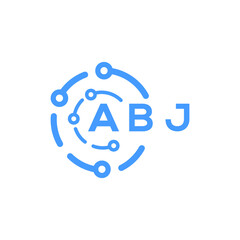 ABJ letter technology logo design on white  background. ABJ creative initials letter logo concept. ABJ letter technology design.