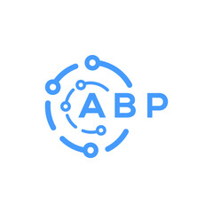 ABP letter technology logo design on white  background. ABP creative initials letter logo concept. ABP letter technology design.