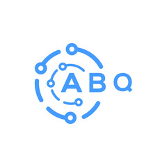 ABQ letter technology logo design on white  background. ABQ creative initials letter logo concept. ABQ letter technology design.