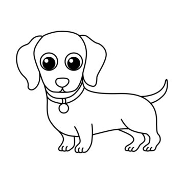 Dog cartoon illustration vector.