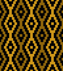 black and brown repetitive background. classic abstract geometric ornament. vector seamless pattern. fabric swatch. wrapping paper. continuous print. design element for home decor, apparel, textile