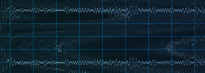 Abstract glitch art grid background image.