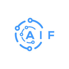 AIF letter technology logo design on white  background. AIF creative initials letter logo concept. AIF letter technology design.