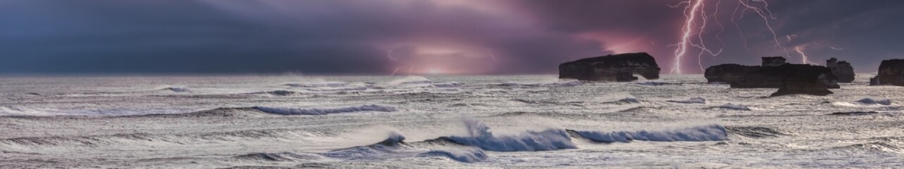 Stormy Bay of Islands, Great Ocean Road, Victoria Australia