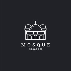 Mosque logo icon design template vector illustration