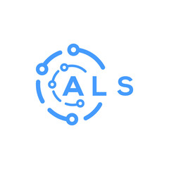 ALS letter technology logo design on white  background. ALS creative initials letter logo concept. ALS letter technology design.