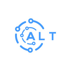 ALT letter technology logo design on white  background. ALT creative initials letter logo concept. ALT letter technology design.