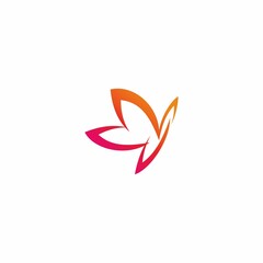 Colorfull butterfly logo concept.