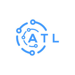 ATL letter technology logo design on white  background. ATL creative initials letter logo concept. ATL letter technology design.
