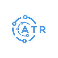 ATR letter technology logo design on white  background. ATR creative initials letter logo concept. ATR letter technology design.