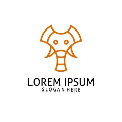 Elephant logo design inspiration with outline