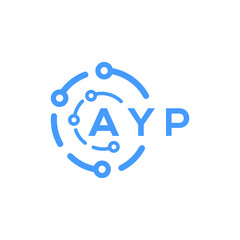 AYP letter technology logo design on white  background. AYP creative initials letter logo concept. AYP letter technology design.