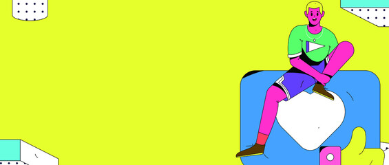 Rating positive vector creative concept illustration
