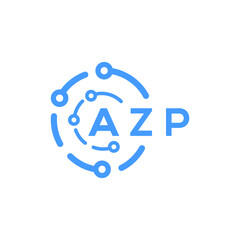 AZP letter technology logo design on white  background. AZP creative initials letter logo concept. AZP letter technology design.