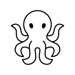 Octopus Icon Vector Design Template.