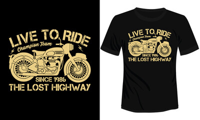 Motorcycles T-shirt Design Vector Illustration