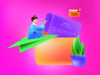 Questionnaire vector concept illustration
