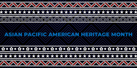 Asian American and Pacific Islander Heritage Month. Vector banner for poster.vector Illustration © Dapitart