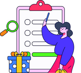 Questionnaire vector concept illustration
