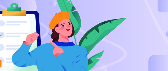 Questionnaire vector concept illustration
