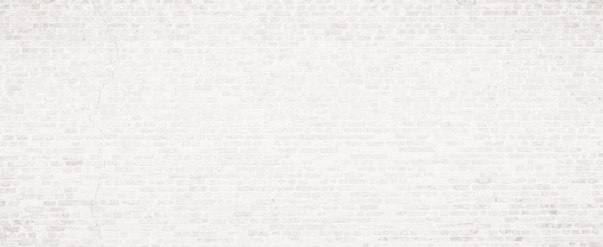 White or light gray brick wall texture background
