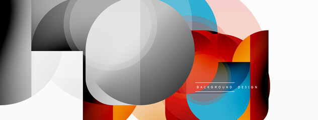 Obraz na płótnie Canvas Creative geometric wallpaper. Minimal circle triangle and square line abstract background. Vector illustration for wallpaper banner background or landing page