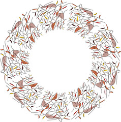 Circle , made with the help of the author's brush ,3d.