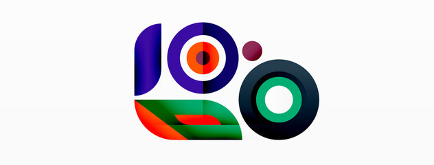 Rings and circles geometric abstract background for wallpaper, banner, backdrop