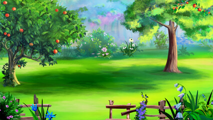 Fruit garden on a summertime © multipedia