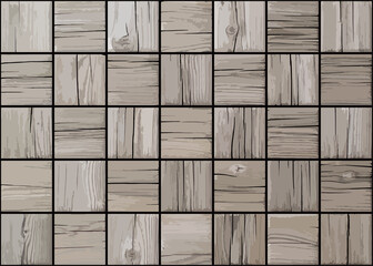 タイル状の寄せ木張りフローリングのイメージ　パターン