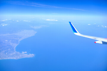 Fototapeta na wymiar 飛行機からの富士山
