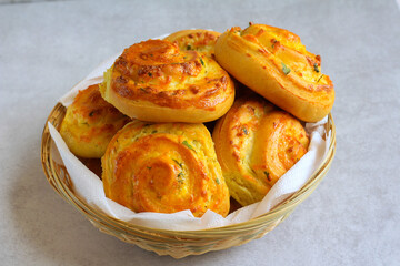 Homemade cheese rolls