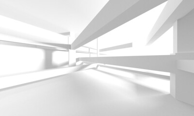 Obraz premium Abstract White Architecture Design Concept