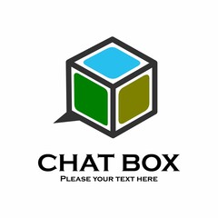 Chat box symbol logo template illustration