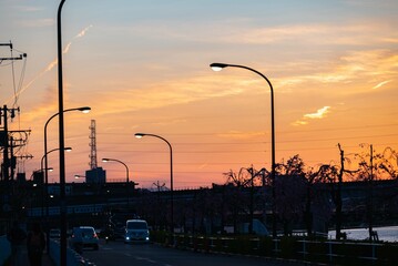 夕焼け空の帰り道