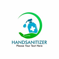 Hand sanitizer formula logo template illustration