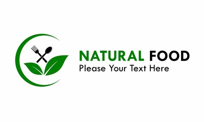 Fototapeta na wymiar Natural food logo template illustration