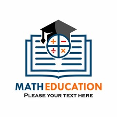 Math Education symbol logo template illustration