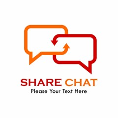 Share chat symbol logo template illustration