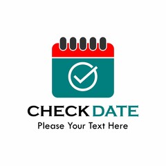 Check date logo template illustration