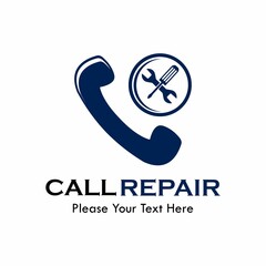 Call repair logo template illustration