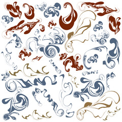Fototapeta premium Background for text with swirls. Background for the inscription, with elements of curls.