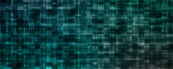 Abstract glitch art grid background image.