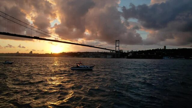 15 July Martyrs Bridge Drone Video, Uskudar Istanbul Turkey