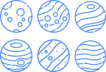 planet design set. Set of geometric shapes. Memphis design, retro elements for web vintage. commercial banner, poster, leaflet