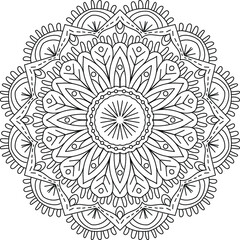 Mandala Design for coloring book