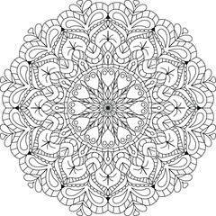 Mandala Design for coloring book