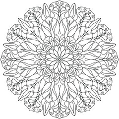 Mandala Design for coloring book