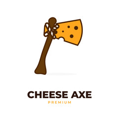 Axe cheese abstract logo illustration